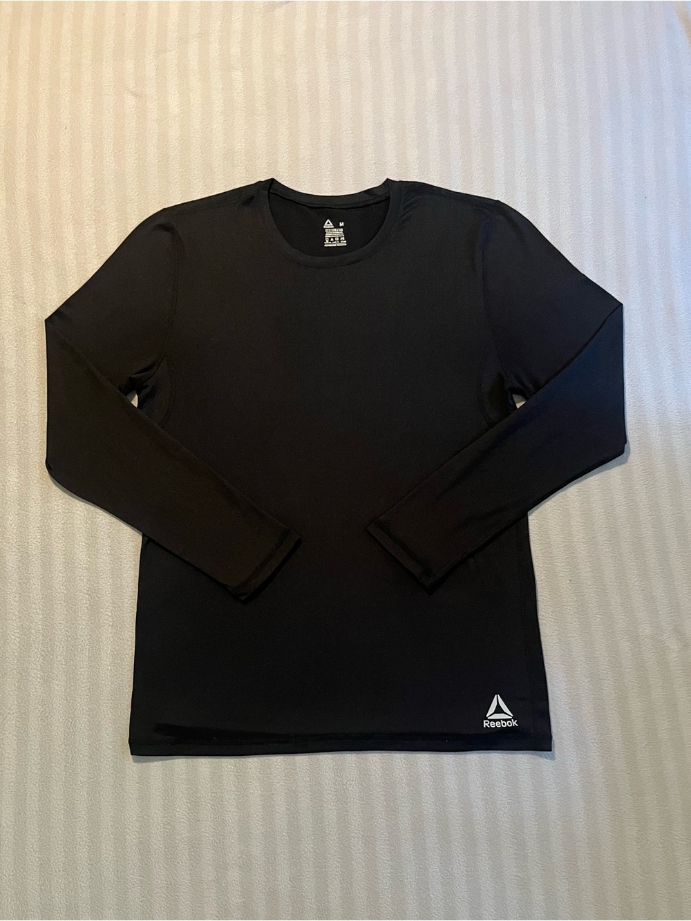 Reebok Men’s Black Long-Sleeve Crew Tee